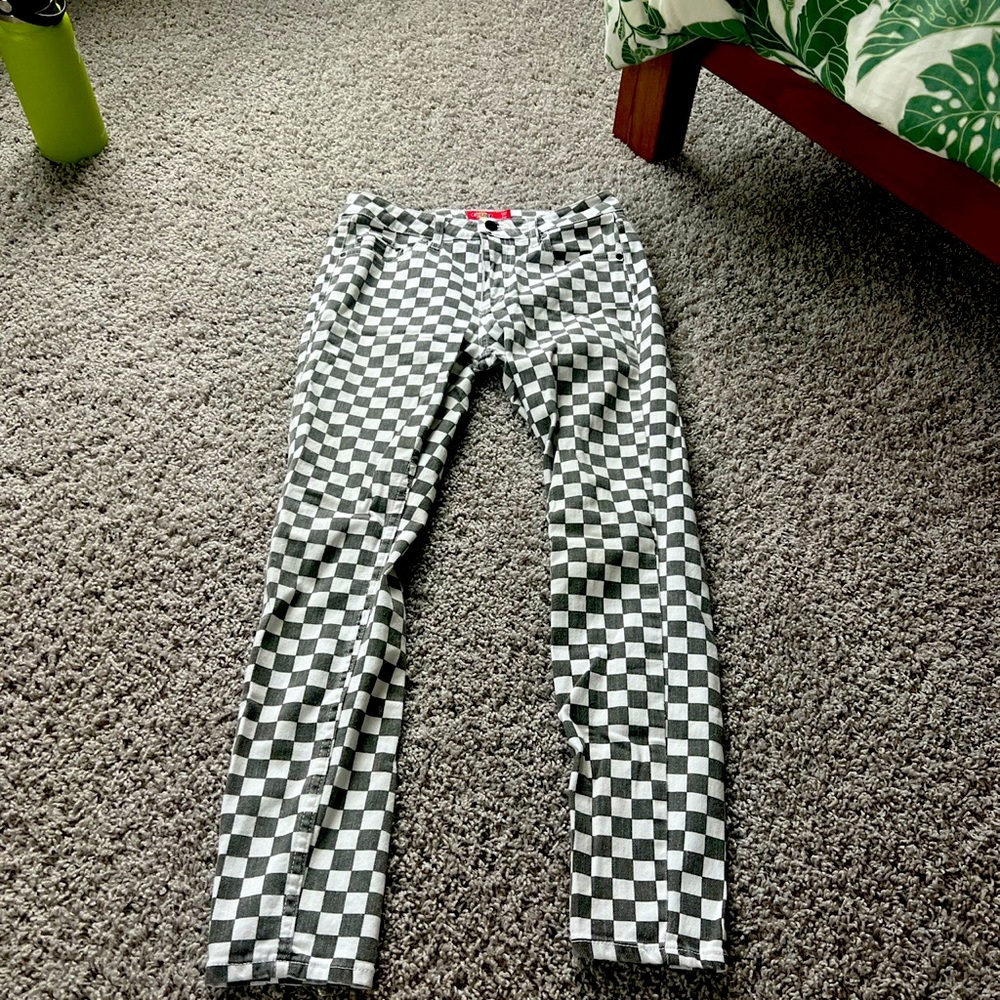 Dickies checkered pants!! Straight leg fit. Super comfy and adorable!!